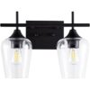 VONLUCE 2Light Vanity Light in Matt Black Finish Vintage_1