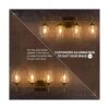 VONLUCE Lámpara de tocador dorada de 4 luces sobre espejo_3