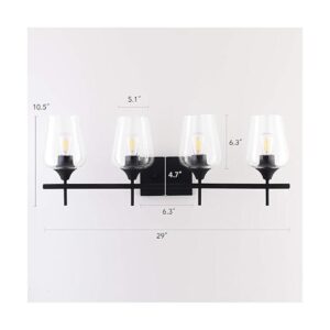 VONLUCE 4Light Vanity Light in Matt Black Finish Vintage_4