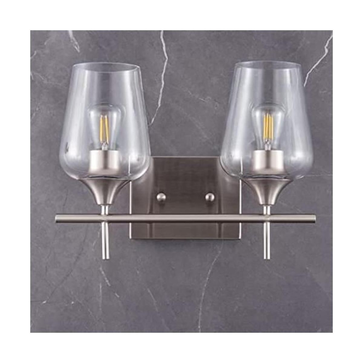 VONLUCE 2Light Vanity Lights for Bathroom Brushed Nickel