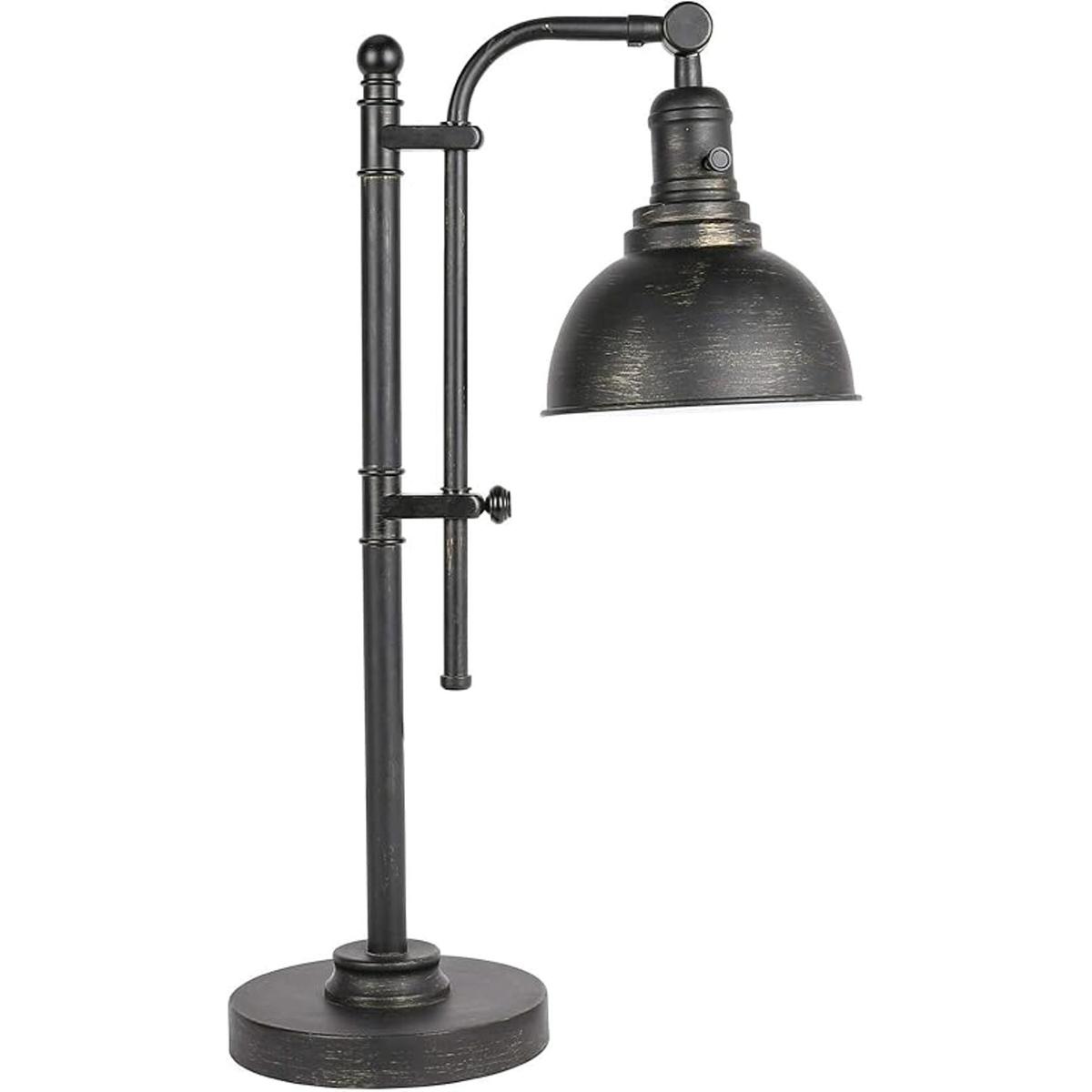 VONLUCE Lámpara de escritorio rústica negra ajustable