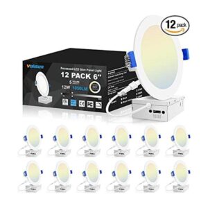 VOLISUN Paquete de 12 luces de techo empotrables LED_1