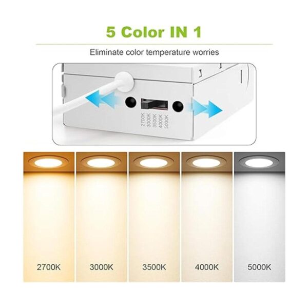 VOLISUN Paquete de 12 luces de techo empotrables LED_2