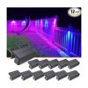 VOLISUN Solar Deck Lights Outdoor Fence Lights7 Colors_1
