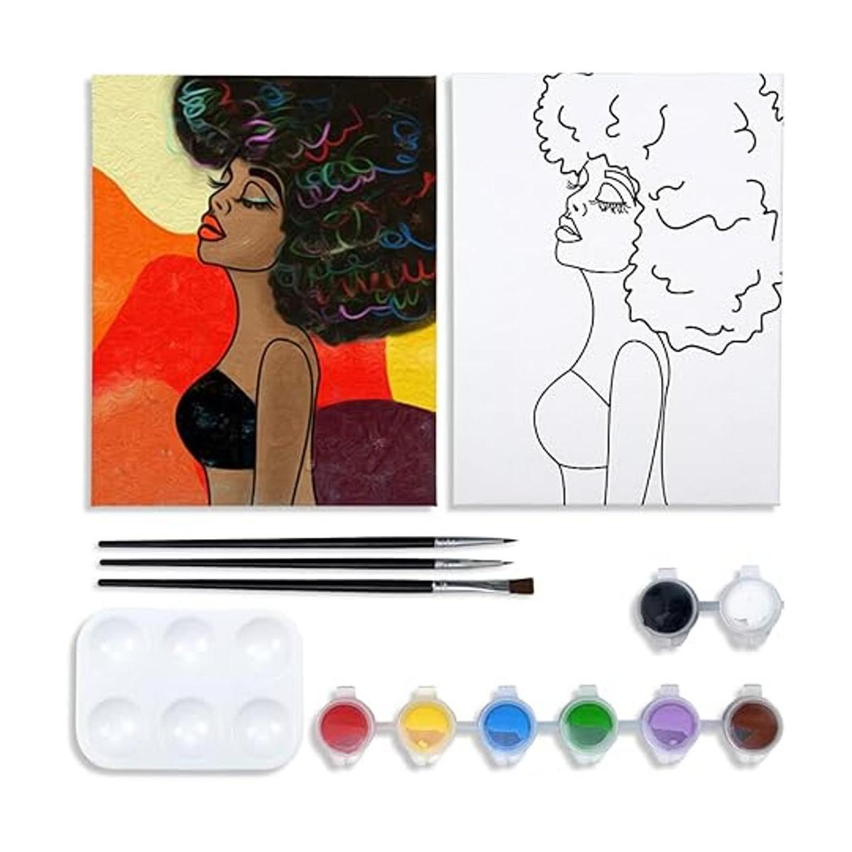 VOCHIC Kit de pintura en lienzo predibujado para pintura