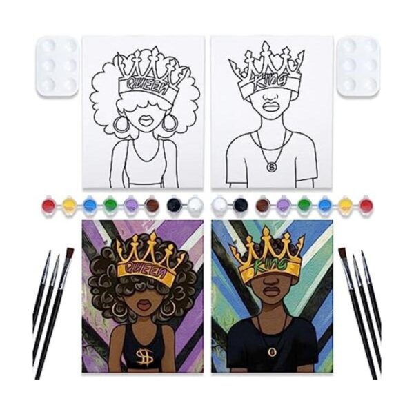 VOCHIC Kit de pintura en lienzo predibujado para parejas_1