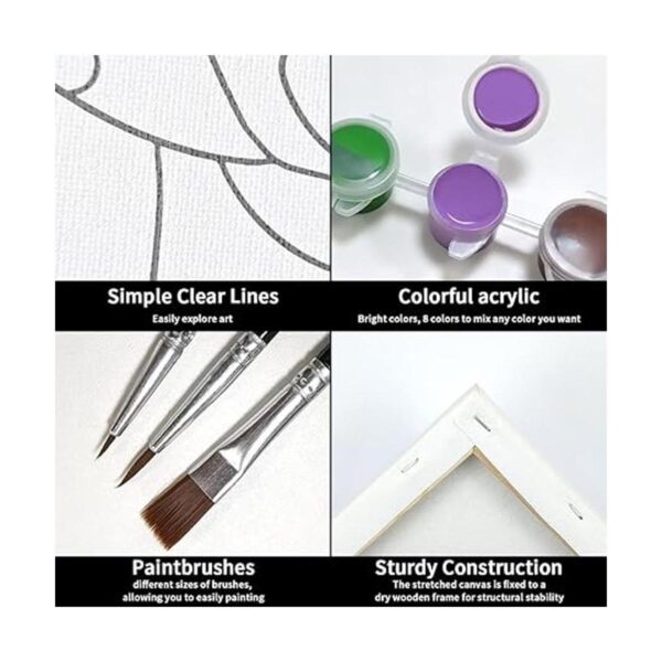 VOCHIC Kit de pintura en lienzo predibujado para pintura_3