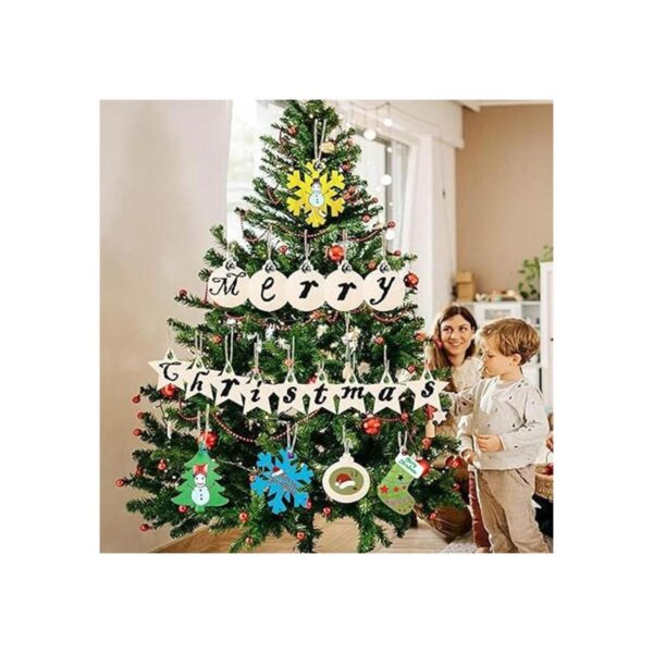 VLUSSO 50 adornos de Navidad de madera sin terminar 5_6