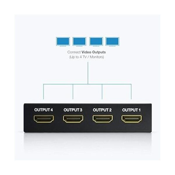 VKBAND HDMI Splitter 1 en 4 salida V1.4 alimentado 1x4_4