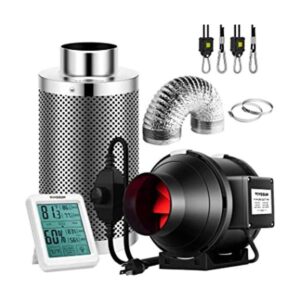 VIVOSUN Ventilador en línea de 190 CFM de 4 pulgadas con_1