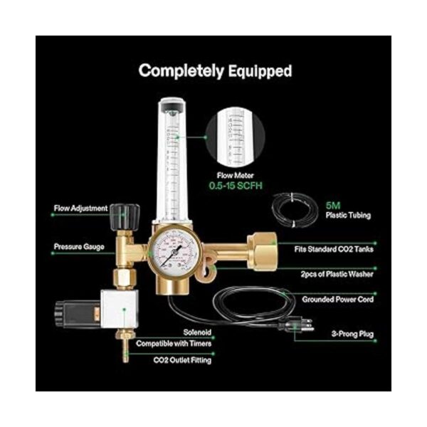 VIVOSUN Sistema de emisor regulador hidropónico de CO2 con