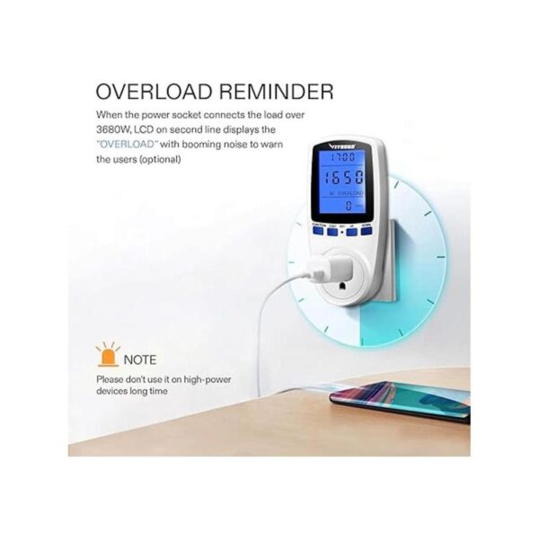VIVOSUN Monitor de uso de electricidad medidor de voltaje