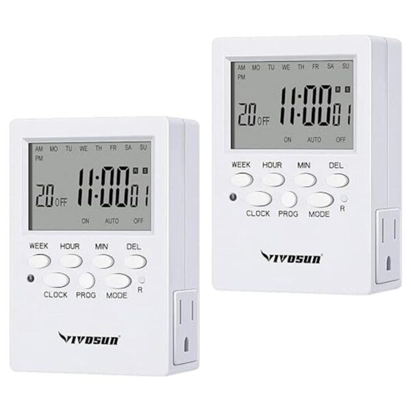 VIVOSUN Temporizador digital programable de 7 días con_1