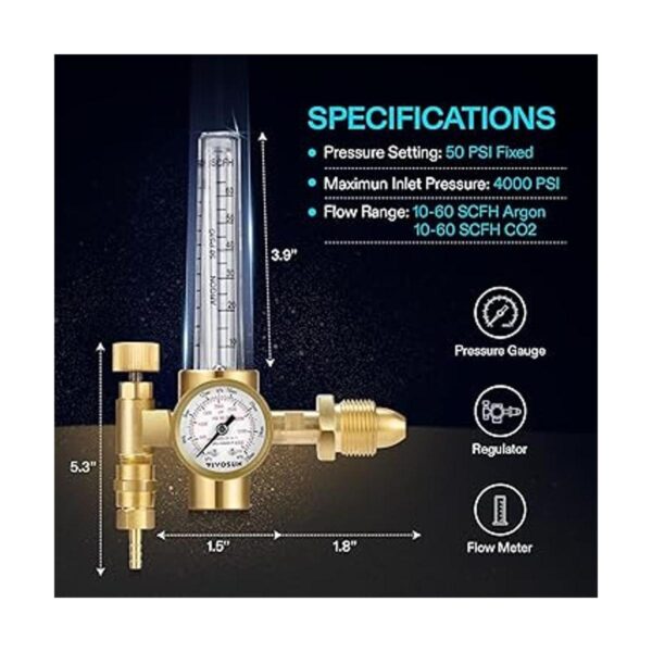 VIVOSUN Sistema de emisor regulador de ArgonCO2 con 50