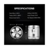 VIVOSUN 4 Inch Inline Duct Fan 100 CFM HVAC Exhaust_6