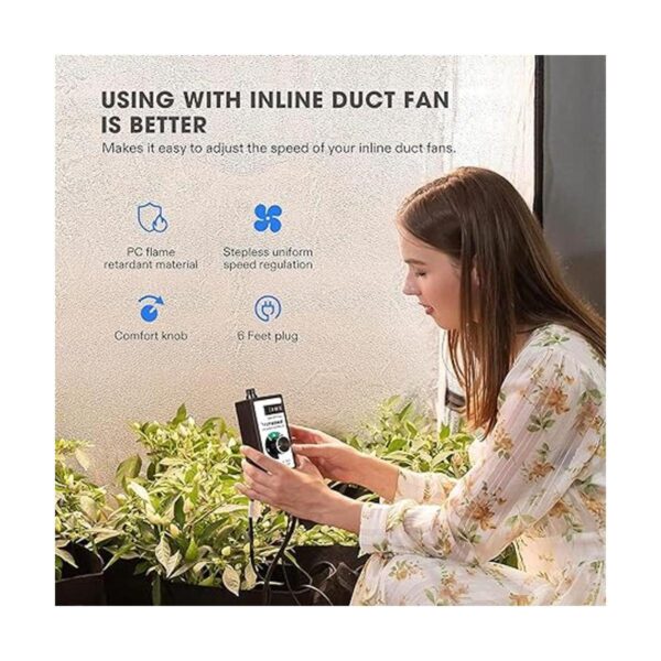 VIVOSUN Controlador de velocidad de ventilador variable_2