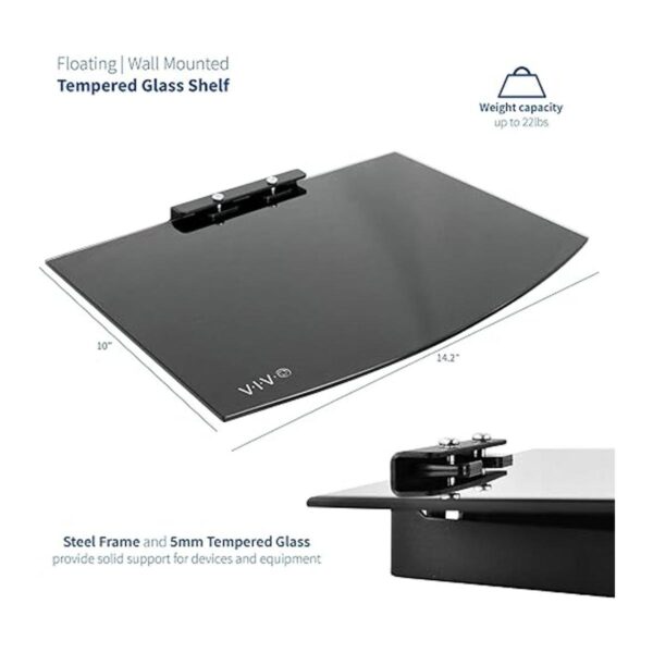 VIVO estante flotante de vidrio templado de pared para_2