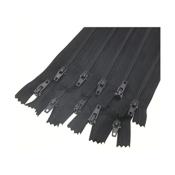 3 Cremalleras de costura de nailon negro con cierre de_1
