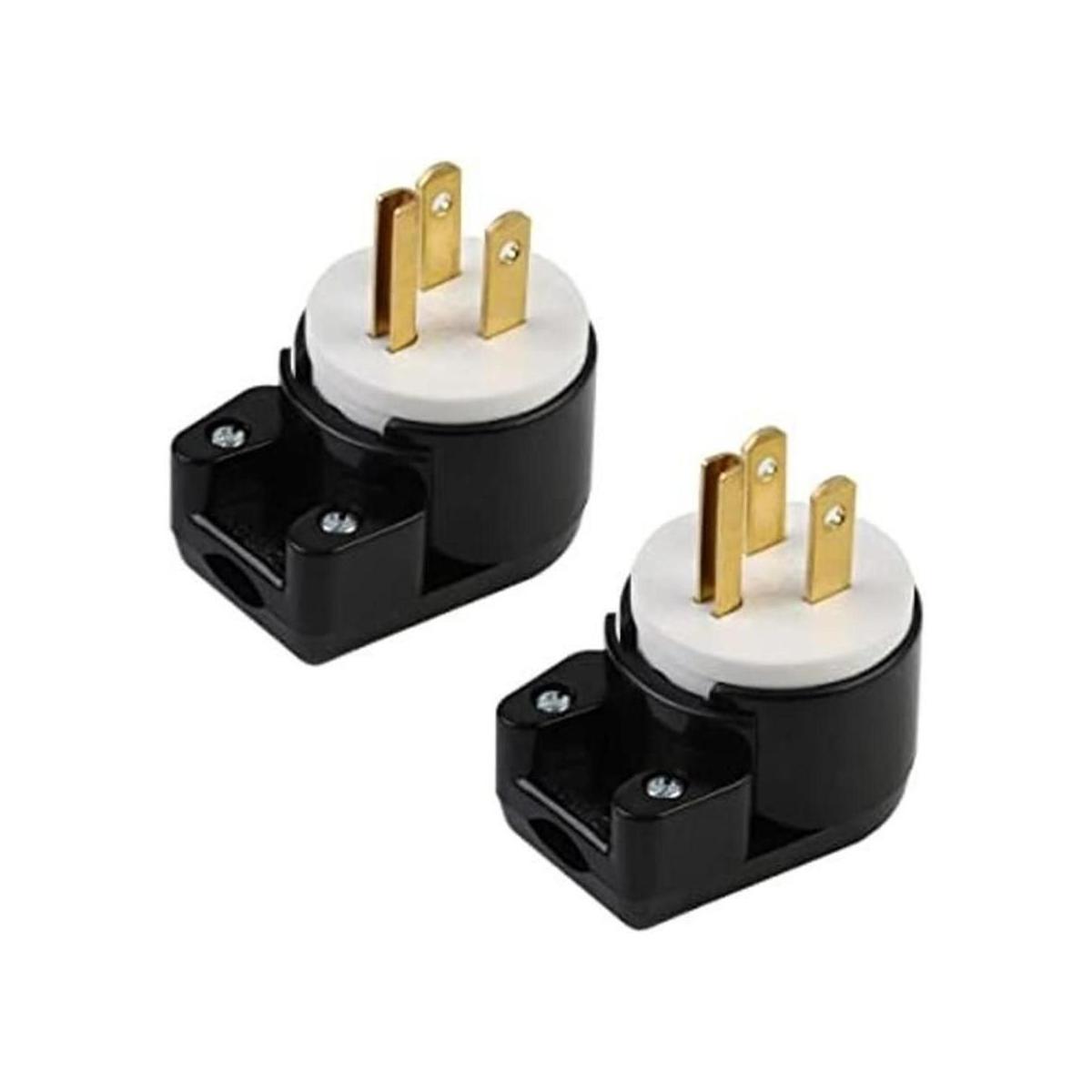 2 piezas Conector de CA ajustable de ángulo recto Nema