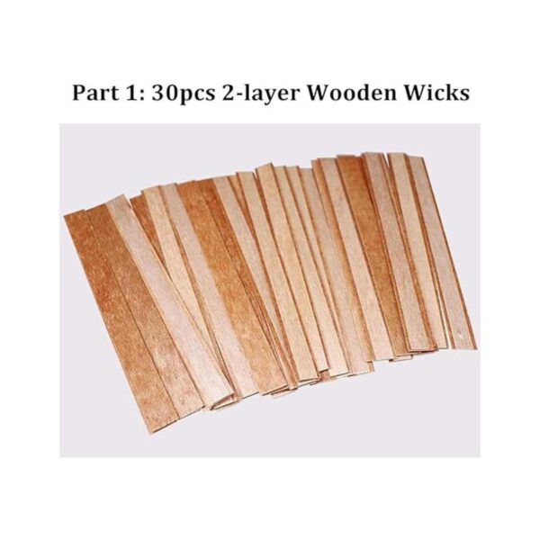 2 capas 30 unidades Lenisc velas de madera con base de