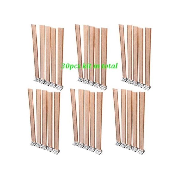 2 capas 30 unidades Lenisc velas de madera con base de