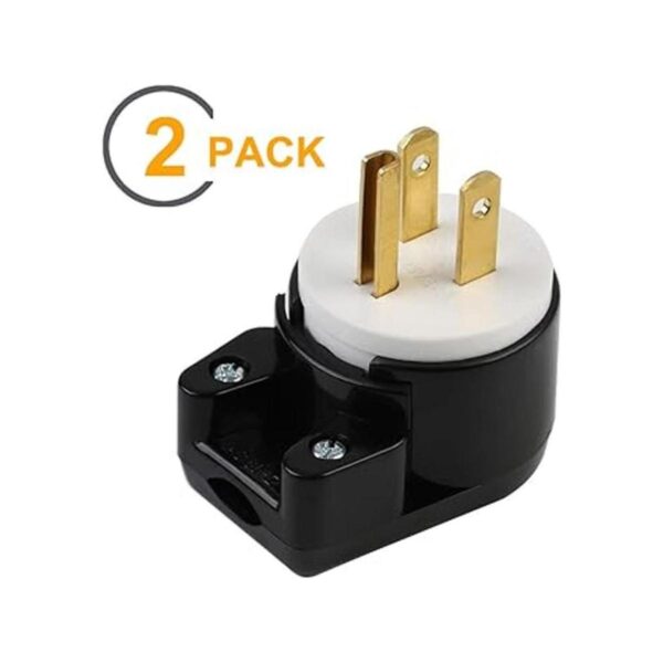 2 piezas Conector de CA ajustable de ángulo recto Nema