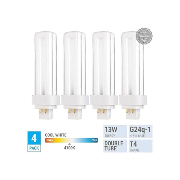 4 unidades tubo doble de 13 Watts G24Q1 4 pines Base_2
