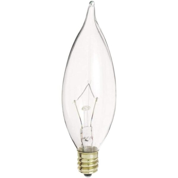 Paquete de 12 candelabro transparente E12 punta de