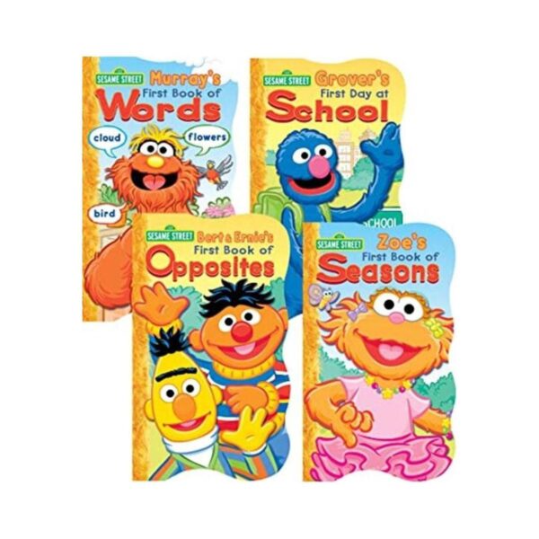 1 2 3 Sesame Street Juego de libro de tablero con forma_1