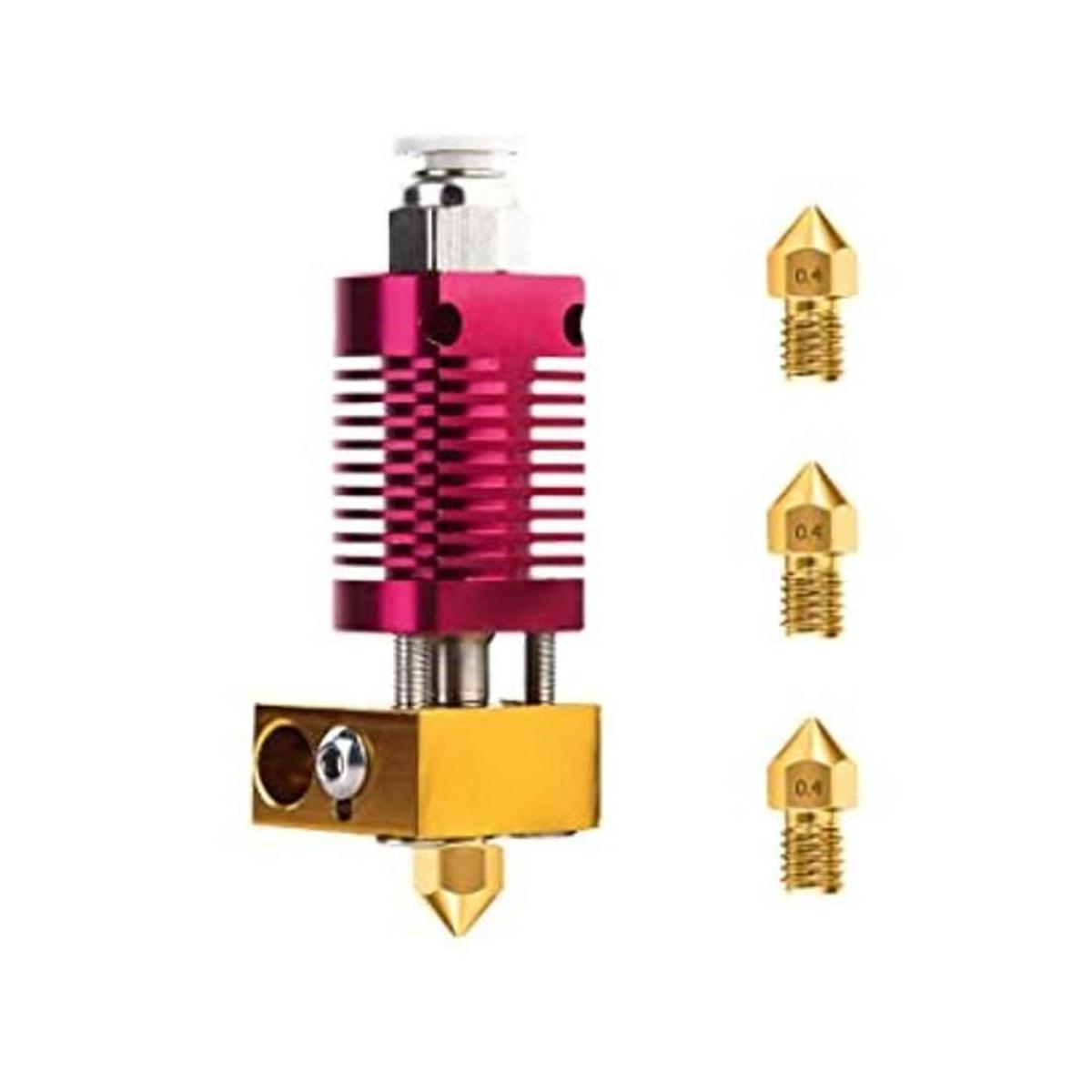1 extrusora de impresora 3D Hotend con 3 boquillas MK8 de