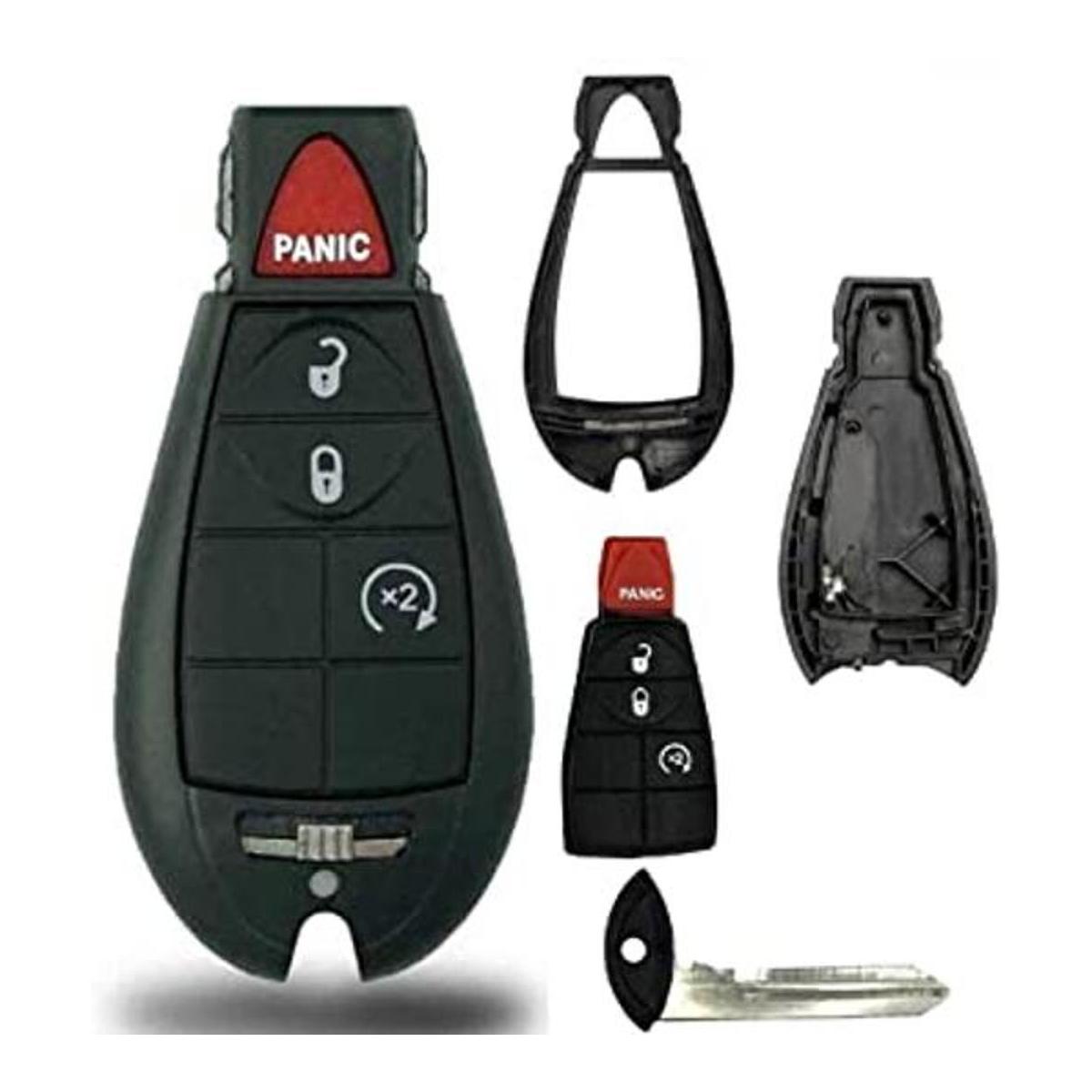 1 llave de coche sin llave de 4 botones de arranque remoto