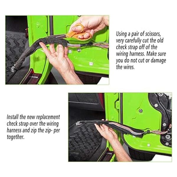 1 par de correas limitadoras de puerta para Jeep Wrangler_3
