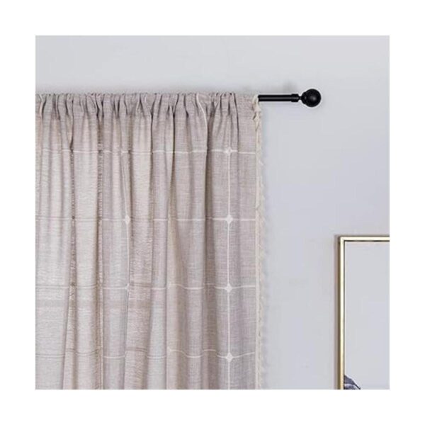 1 par de cortinas bohemias de lino y algodón con borla
