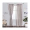1 par de cortinas bohemias de lino y algodón con borla