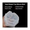 1 pieza de forma de mano silicona molde de dos manos