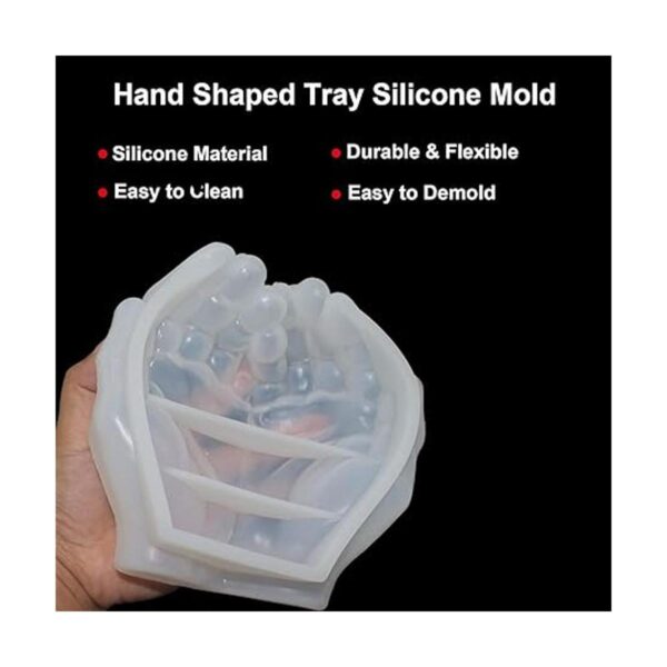 1 pieza de forma de mano silicona molde de dos manos