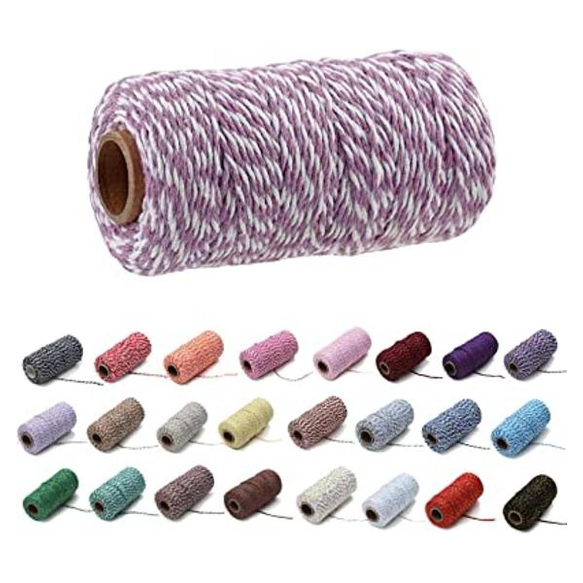 1 rollo de cuerda de algodón de 0.079 in y 109 yardas de