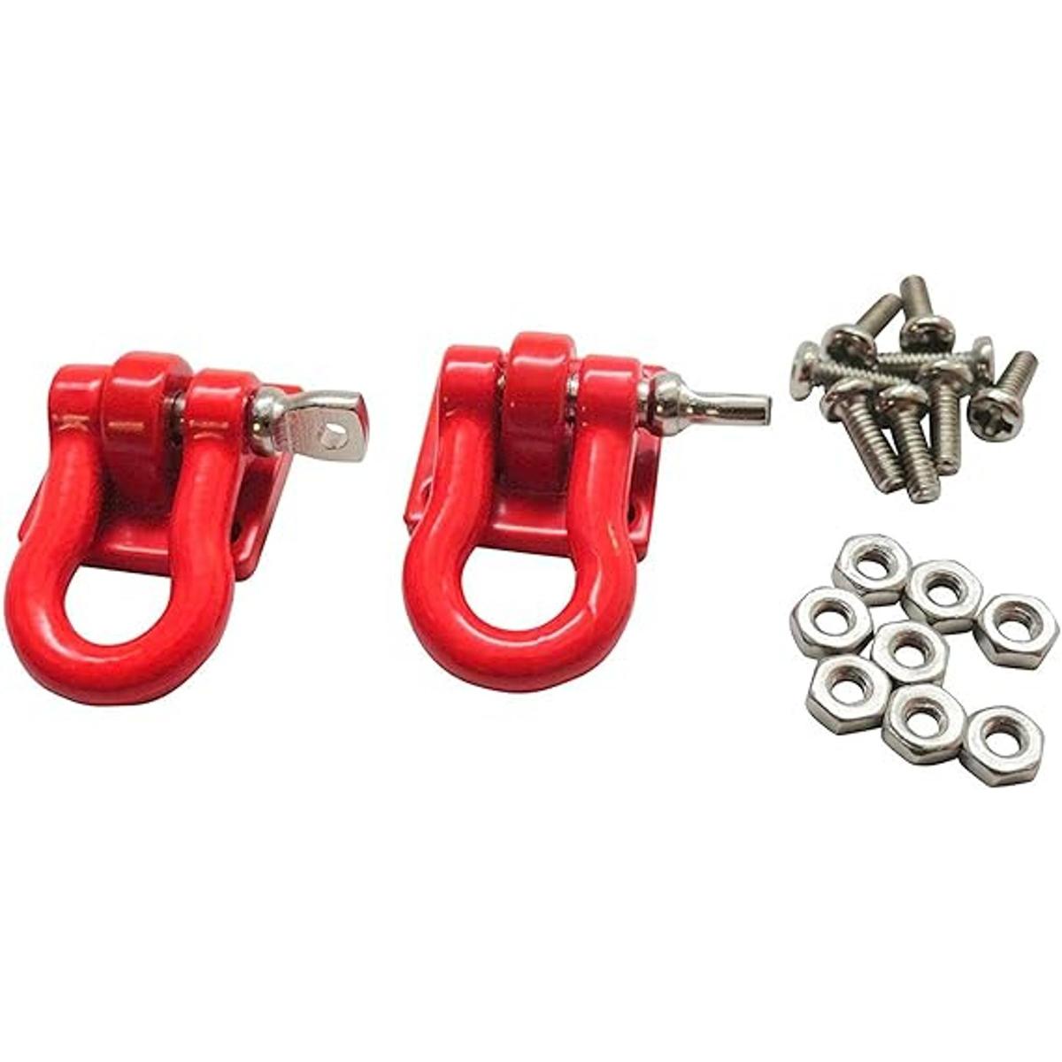 110 RC Rock Crawler escala rojo cabrestante grilletes 2