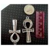 10 Color Plateado Envejecido 43 x 19 mm Ankh Charm Aliento_3
