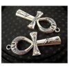 10 Color Plateado Envejecido 43 x 19 mm Ankh Charm Aliento_1