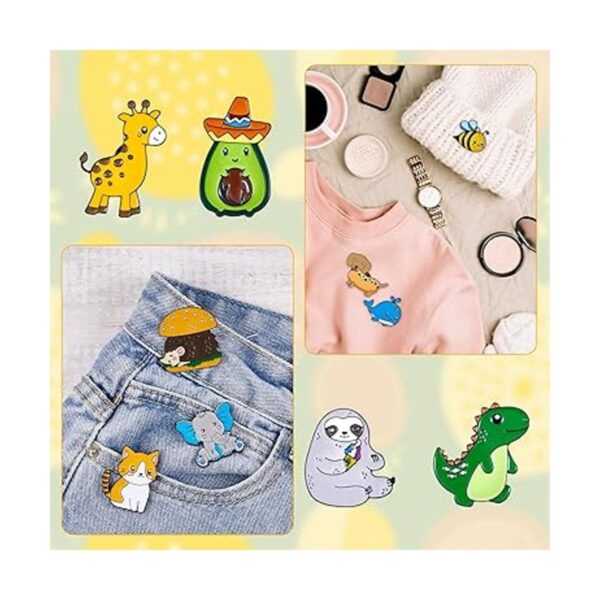 10 alfileres de animales para mochilas alfileres