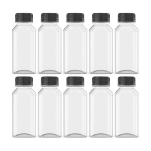 10 botellas de jugo de plástico de 8 onzas recipientes