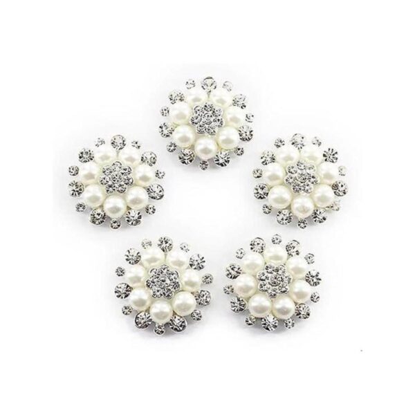 10 botones de diamantes de imitación de perlas botones de