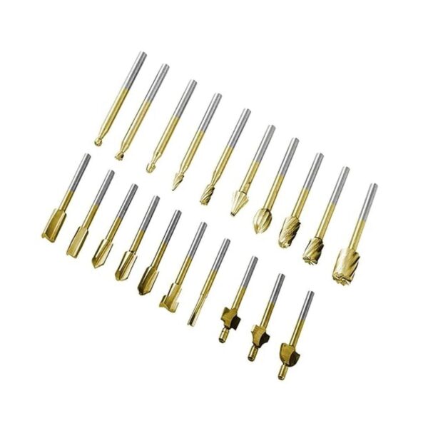 10 brocas de grabado de carburo HSS y 10 brocas de