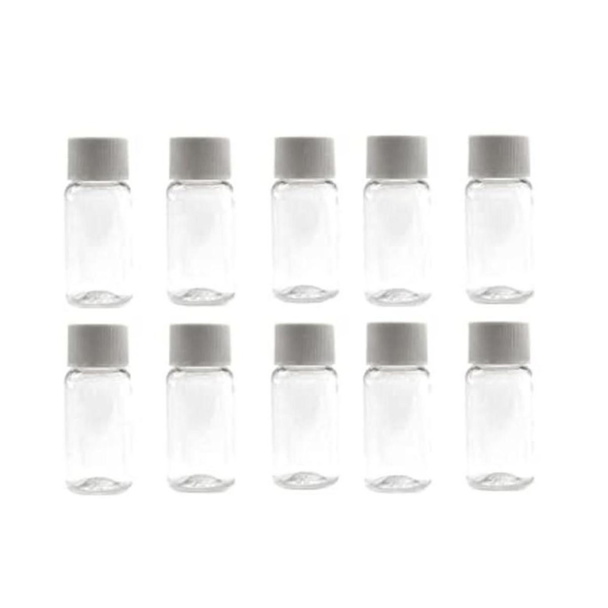 10 botellas de plástico transparente de 30 ml vacías