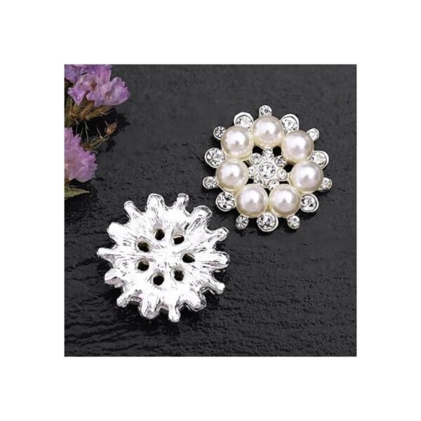 10 botones de diamantes de imitación de perlas botones de