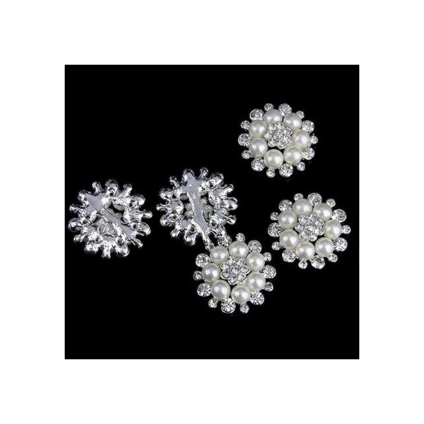 10 botones de diamantes de imitación de perlas botones de