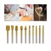 10 brocas de grabado de carburo HSS y 10 brocas de