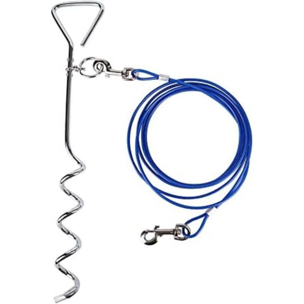 10 ft 3.3 yard perro corbata Fuera Cable con 18 estaca