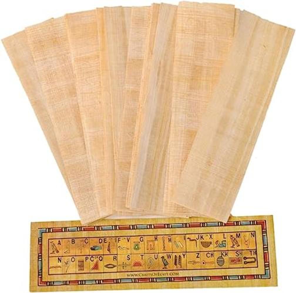 10 en blanco Marcadores de papel Papyrus egipcio para